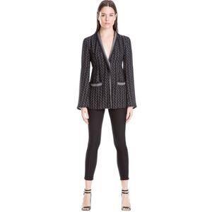 Max Studio Dressy Boho Loose Sheer Bell Sleeve Black Shirt Jacket Size Small